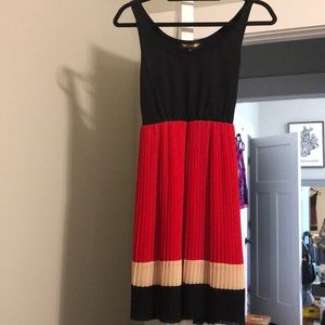 Red and black dress
